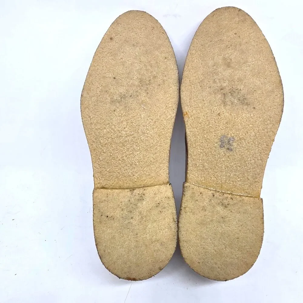 Clarks Originals Italy Womens 23066 Sand Suede Crepe Sole Derbys Size US 8.5 M
